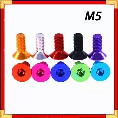 £2.83 • Buy M5 Hex Socket Countersunk Head Flat Head Screw Bolts Aluminum Alloy Metric 5mm