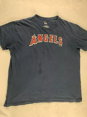 LA Angels Mike Trout Jersey T-Shirt Majestic Los Angeles Baseball MLB Mens 2XL • $10