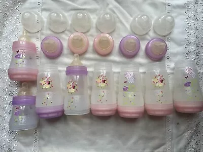 Mam Bottle Bundle Mix& Match/  Self Sterilizing /lilac And Pink   • £34.99