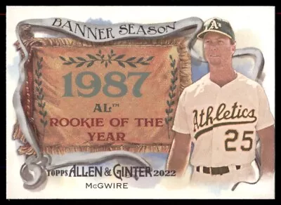 2022 Allen And Ginter Banner Seasons #BS-50 Mark McGwire  - Oakland Athletics • $0.99