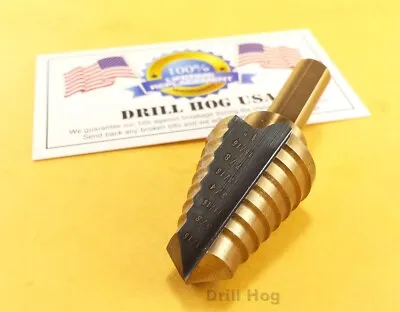 Drill Hog® 9/16  To 1  Step Bit Step Drill Bit Reamer HI-M7 Lifetime Warranty   • $18.99