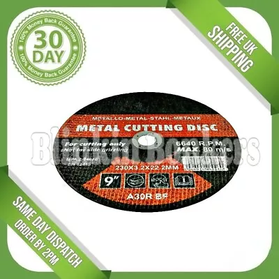 9  Metal Steel Flat Cutting Discs 230mm For Angle Grinder Cutter Grinding Blade • £8.29