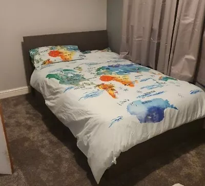 M&S Double Duvet Cover Set - World Map • £10