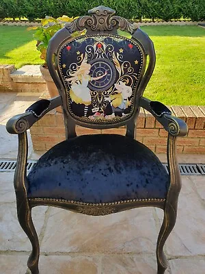 £150 • Buy Shabby Chic French Style Carver Chair With Alice In Wonderland