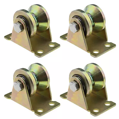 4x V Groove Sliding Gate Wheel Lifting Crane Pulley Sliding Gate Track Roller • £11.46