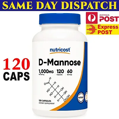Nutricost D-Mannose 1000mg 120 Capsule Premium Quality AU Stock Fast Post ! • $39.95