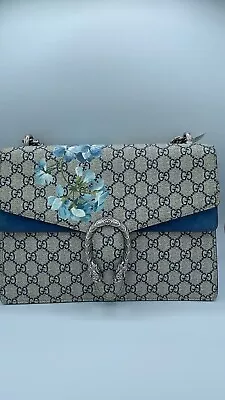 Gucci Dionysus GG Supreme Blue Medium Shoulder Bag CANVAS • $500