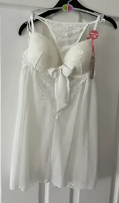 Ladies Womens Primark Lingerie Babydoll Negligee Lace Padded Nightwear Size 34C • £15.99