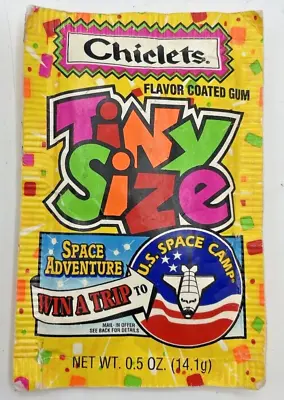 Vintage Chiclets Tiny Size Gum Pack US Space Camp 1996 0.5 Oz NOS Rare • $99