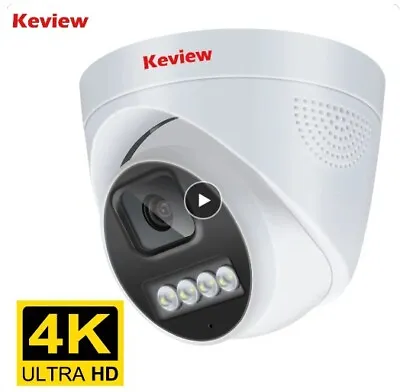 Keview 4K 4MP CCTV Outdoor Security IP POE Camera For NVR Surveillance Onvif 3.6 • £29.50