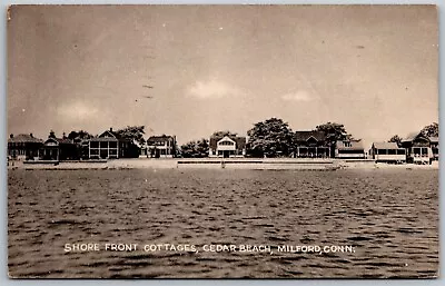 Vtg Milford Connecticut CT Shore Front Cottages Cedar Beach 1950s View Postcard • $19.98