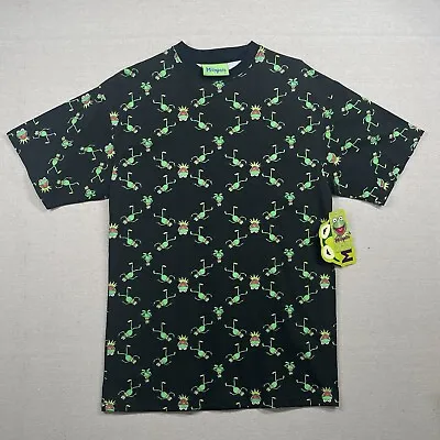 Muppets Shirt Mens Medium Kermit All Over Print AOP Frog Cartoon Animal Piggy • $22.74