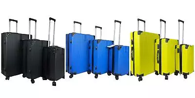 Lightweight 4 Wheel ABS Hard Shell Luggage Suitcase Cabin Bag - S M L  • £30.59