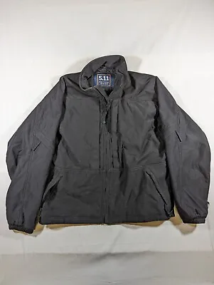 5.11 Tactical Series Jacket Mens XL Black Waterproof Soft Shell Full Zip 48003 • $47.99