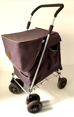 £54.99 • Buy Genuine Sholley Shol-eco Purple/Lime Shopping Aid Foldable Trolley Size Regular