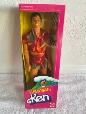 1983 Hawaiian Ken Barbie Doll - #7495 - With Surfboard - Mattel - NRFB - READ • $59