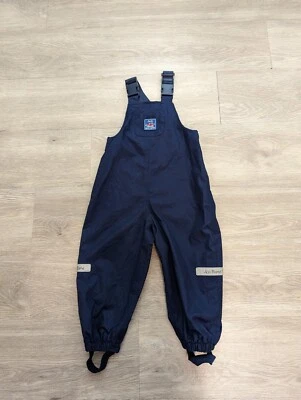 £8 • Buy JoJo Maman Bebe Pack-away Waterproof Dungarees 18-24 Months Navy Used