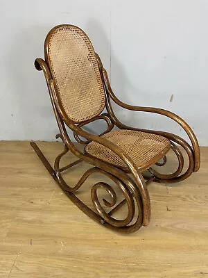 C19th Cane Seated Bentwood Rocking Chair Possibly Thonet • £425