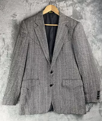 Luskeys Western Sport Coat Vintage Mens 38 R Tweed Jacket Blazer • $29.99