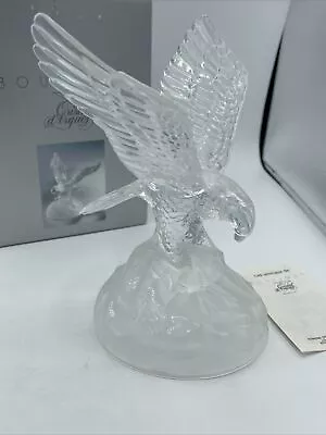 Crystal Eagle Figurine Cristal D'arques France Great Trophy Topper Soaring Eagle • $24.95