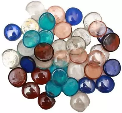 Britwear 70 X Assorted Multi Colour Decorative Glass Pebble Stones Beads Vase • £5.92