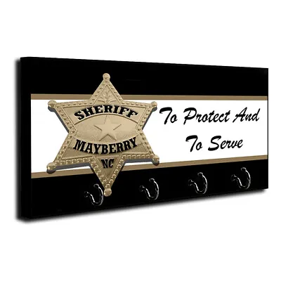 To Protect And To Serve Mayberry NC Sheriff Dept. Key Hanger Dog Leash Holder • $29.95
