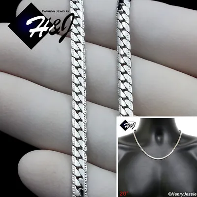 20 MEN's Stainless Steel 4mm Silver Diamond Cut Miami Cuban Chain Necklace*N161 • $12.99