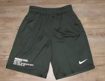 Nike Michigan State Spartans Dri-FIT Basketball Workout Shorts Size Men's Medium • $38.24