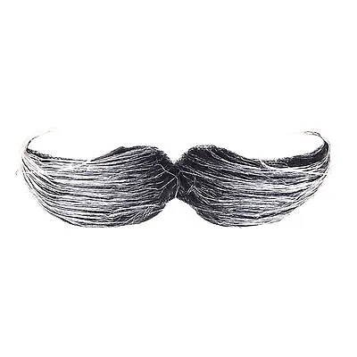 Fancy Dress Stick On Self Adhesive Moustache - Grey Detective Cop Peaky Tash  • £3.99