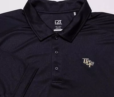 CUTTER & BUCK UCF Knights Performance Polo Shirt Black 3XLT 3XL Tall • $24.99