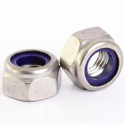 £0.99 • Buy M2 M2.5 M3 M4 M5 M6 M8 M10 M12 A2 Stainless Steel Nyloc Nylock Lock Nuts Din 985