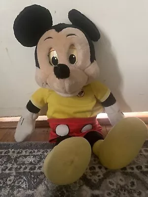 Vintage Talking Disney Mickey Mouse Tape Player Plush Rare 25 Inch Large • £48.26