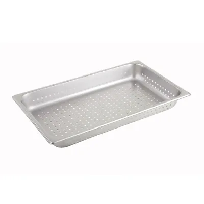 New Full Size Winco Steam Table Pan 2.5 Deep Perforated 25 Gauge Stainless Steel • $20.99