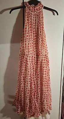 Pretty Polka Dot Dress From Zara Size S Silk • £14.99