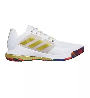 [GY9265] Adidas CrazyFlight Women's Volleyball Shoes White/Metallic Gold *NEW* • $69.99