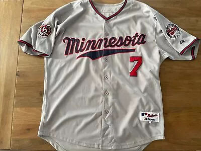 2010 Joe Mauer #7 Minnesota Twins Majestic Cool Base Authentic Road Jersey Sz 54 • $103.50