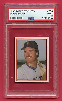 1983 Topps Baseball WADE BOGGS ROOKIE #308 Sticker  ***PSA 9 MINT*** ((BEAUTY!)) • $11.50