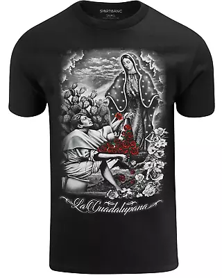 ShirtBANC Mens Graphic Shirt La Guadalupana Virgin Mary T-Shirt S-3XL • $20.95