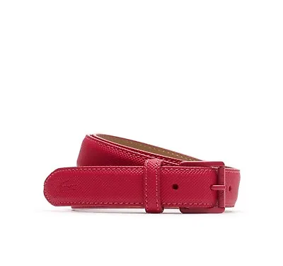 Lacoste Women's Concept Pique Texture Belts Ladies Belt Pink Size Waist 80cm/32  • £24.49