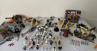 Lego Star Wars Bulk Lot Including 24 Mini Figures. 12+ Sets! Incomplete Haul • $250