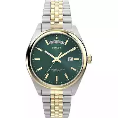 Timex Men's Legacy Stainless Steel Two Tone With Green Dial TW2W42800 • $145