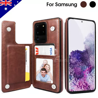 For Samsung S20 FE S21 S22 S23 Ultra Leather Stand Flip Wallet Case Magnet Cover • $9.99