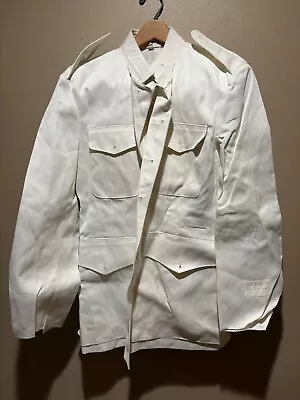 Vintage NOS Vietnam USMC US Marine Corp Dress White Uniform 44R Jacket 35R Pants • $99