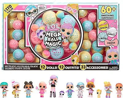 LOL Surprise Mega Ball Magic - 12 Collectible Dolls 60+ Surprises 4 Unboxing • £79.99