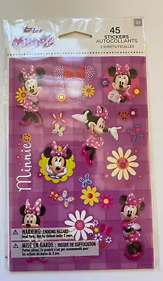 45 Disney Minnie Mouse Stickers (3 Sheets) Party Favor Teacher Supply  Rewards • $3.25