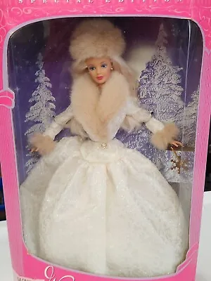 NRFB Vintage 1998 Winter Evening Barbie Mattel 19218 Blonde Special Edition Fur • $56.41