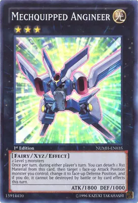 3 X Yu-Gi-Oh Card - NUMH-EN035 - MECHQUIPPED ANGINEER (super Rare Holo) - NM/M • $2.89