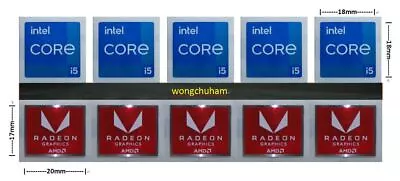 Core I5 11 Gen Sticker / Iris Sticker / RTX Sticker / Radeon Sticker X 10 Pcs • $8.88