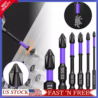 Anti-Slip PH2 Impact Driver Bit Set Upgraded Magnetic Phillips Screwdriver Tool • $4.45