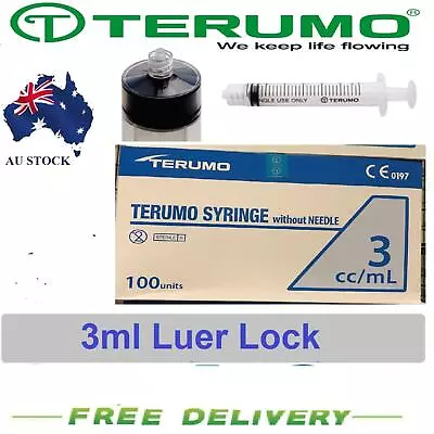 100pcs 3mL Terumo Syringes Luer Lock Medical Grade Fits All Hypodermic Needles • $46.49